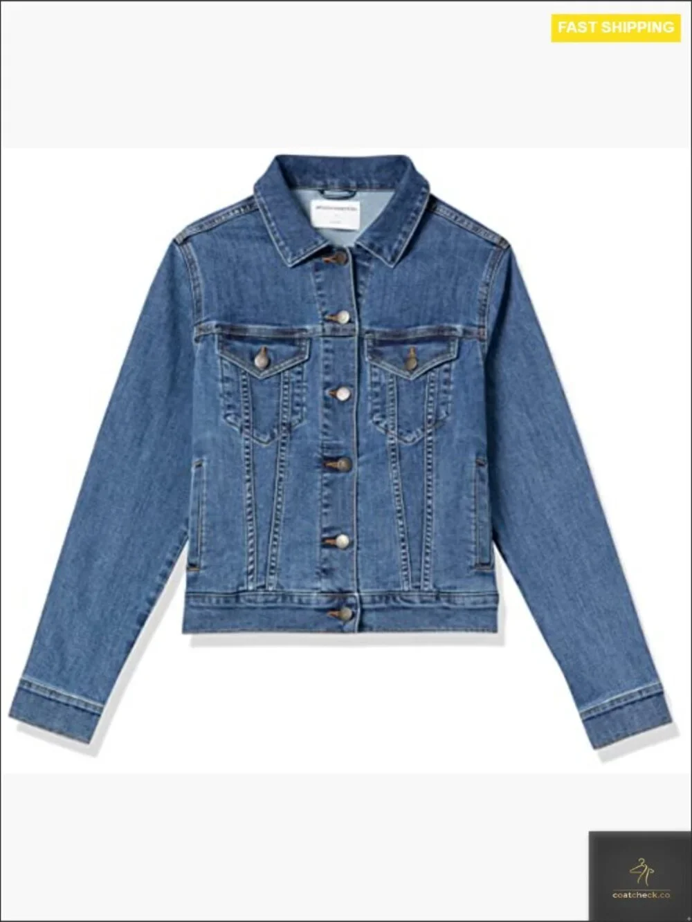 Classic Denim Jacket Regular Fit High Stretch Y2K Chic Layering Piece
